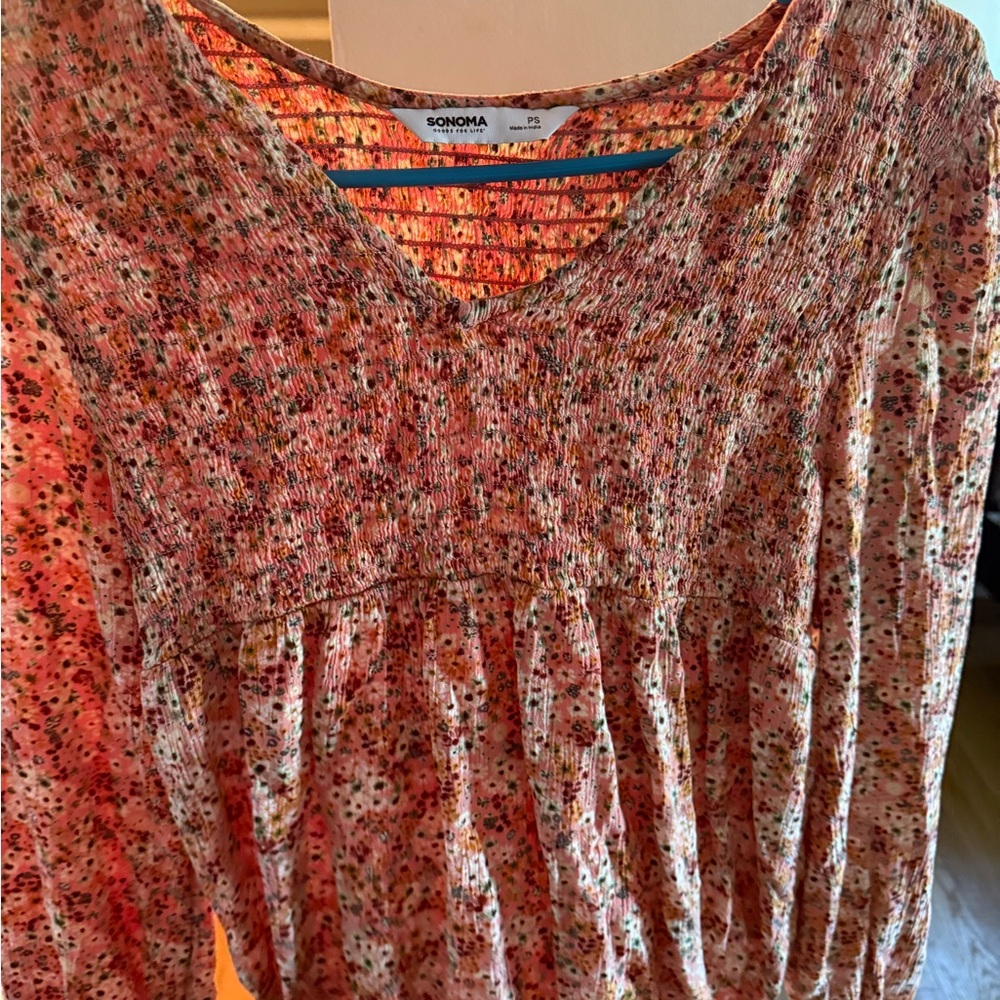 Sonoma Multicolor Textured Top